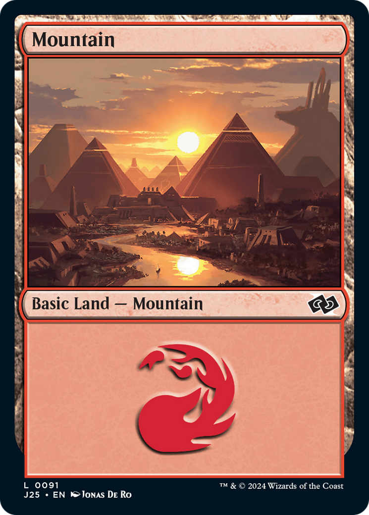 Mountain (91) [Foundations Jumpstart] MTG Single Magic: The Gathering | Red Claw Gaming
