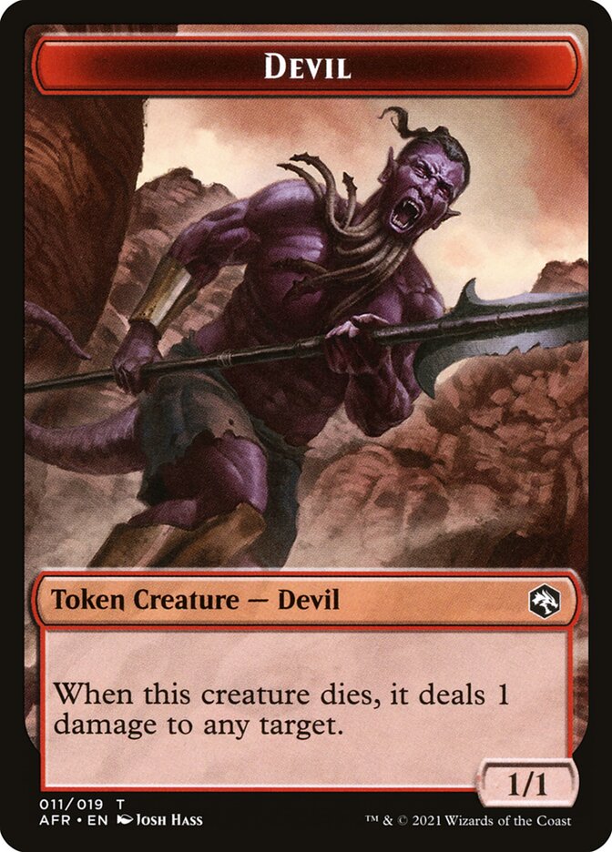 Devil Token [Dungeons & Dragons: Adventures in the Forgotten Realms Tokens] MTG Single Magic: The Gathering | Red Claw Gaming