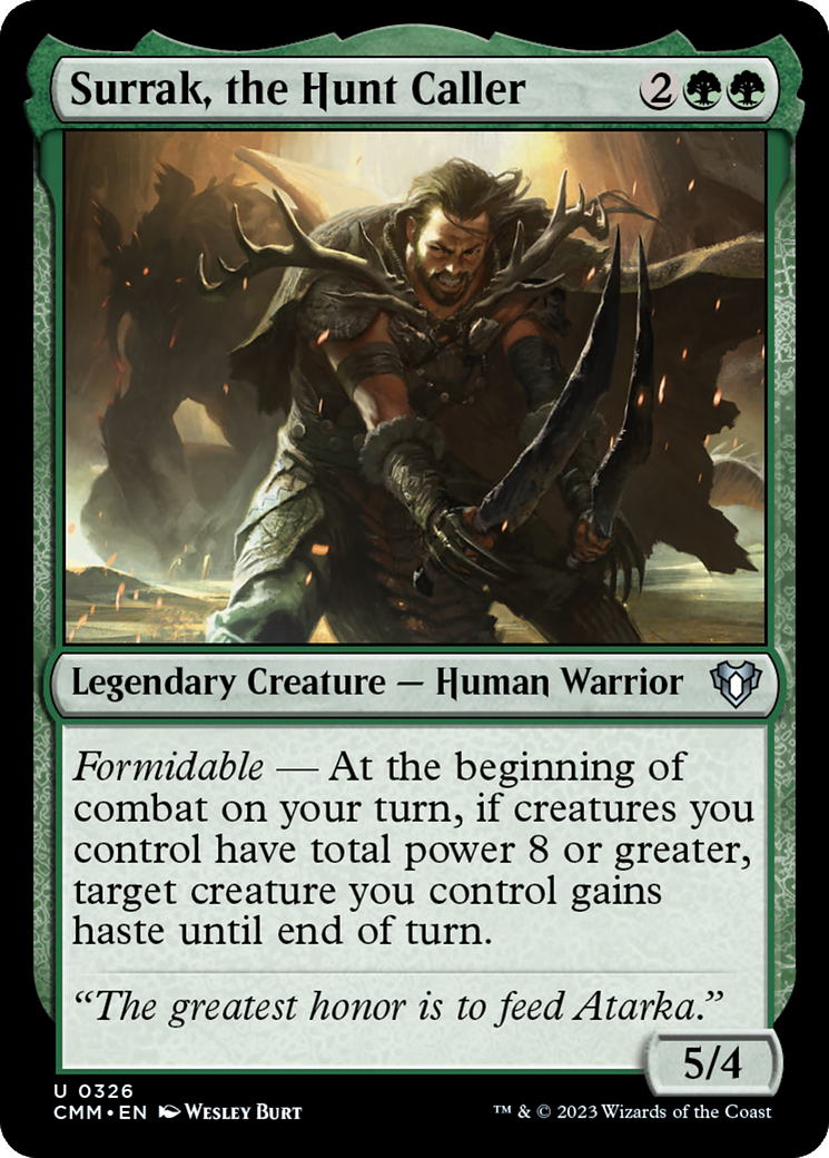 Surrak, the Hunt Caller [Commander Masters] MTG Single Magic: The Gathering | Red Claw Gaming