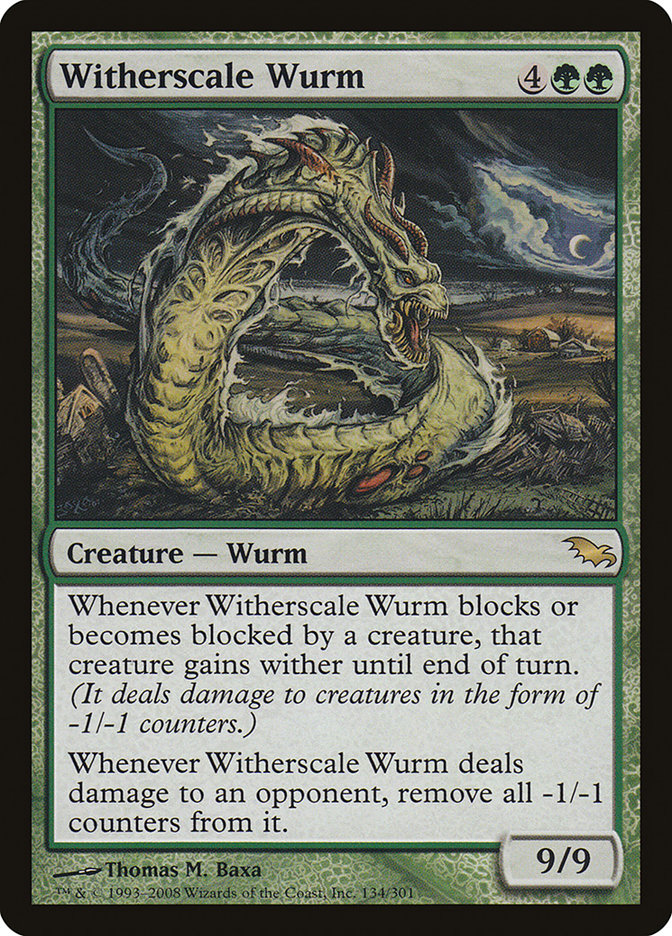 Witherscale Wurm [Shadowmoor] MTG Single Magic: The Gathering | Red Claw Gaming