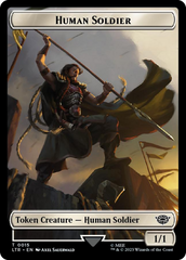 Human Soldier (0015) // Food (0024) Double-Sided Token (Surge Foil) [The Lord of the Rings: Tales of Middle-Earth Tokens] MTG Single Magic: The Gathering | Red Claw Gaming