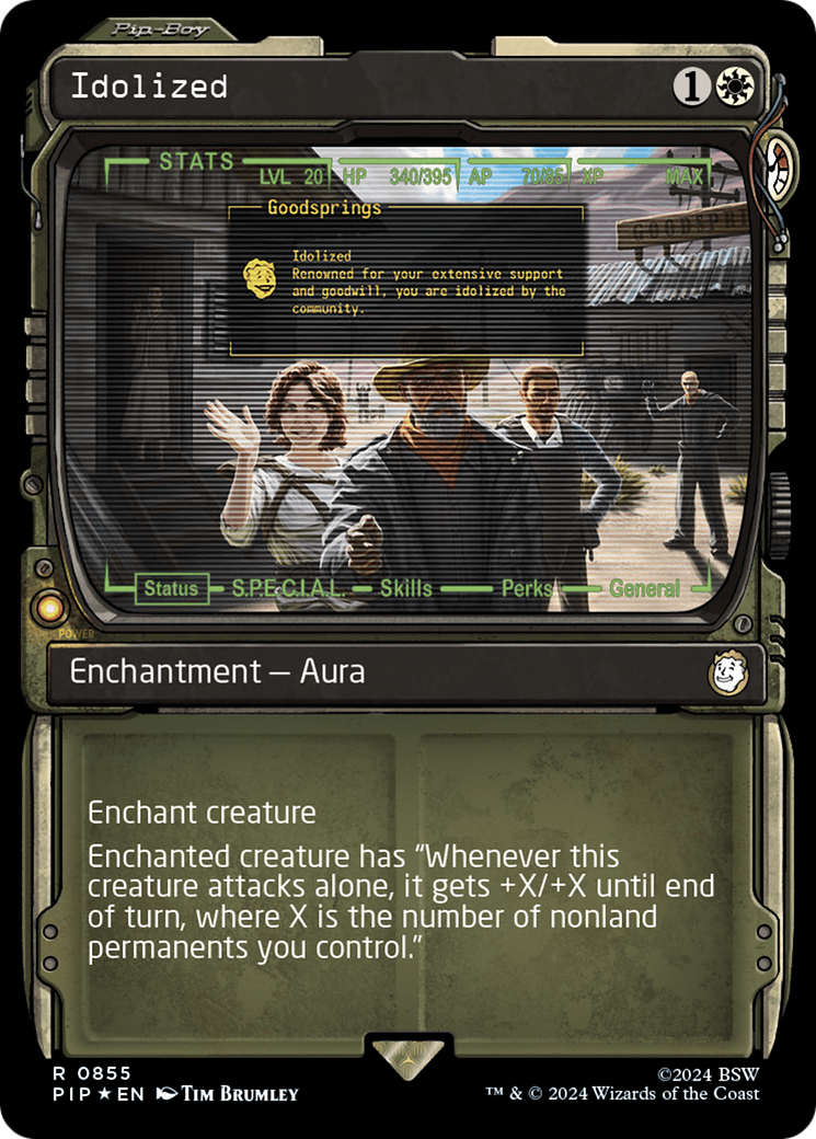 Idolized (Showcase) (Surge Foil) [Fallout] MTG Single Magic: The Gathering | Red Claw Gaming