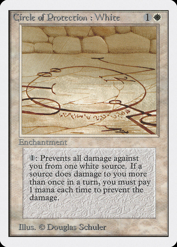 Circle of Protection: White [Unlimited Edition] MTG Single Magic: The Gathering | Red Claw Gaming