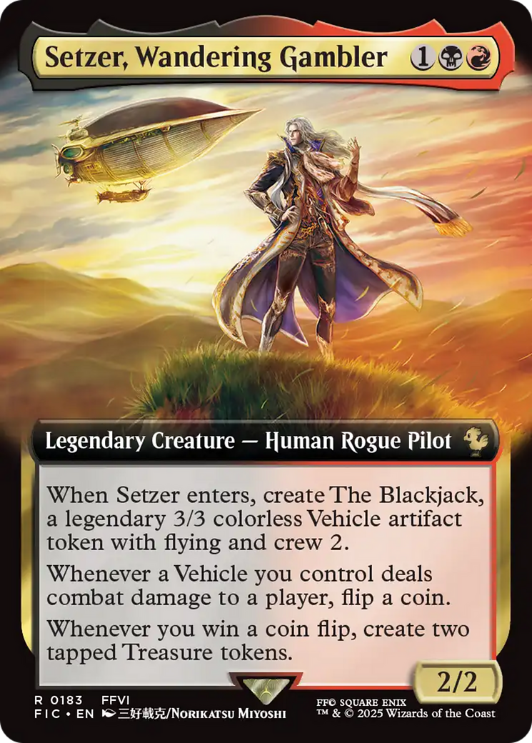 Setzer, Wandering Gambler (Extended Art) [FINAL FANTASY Commander] MTG Single Magic: The Gathering | Red Claw Gaming