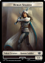 Human Soldier (0014) // Food (0023) Double-Sided Token (Surge Foil) [The Lord of the Rings: Tales of Middle-Earth Tokens] MTG Single Magic: The Gathering | Red Claw Gaming