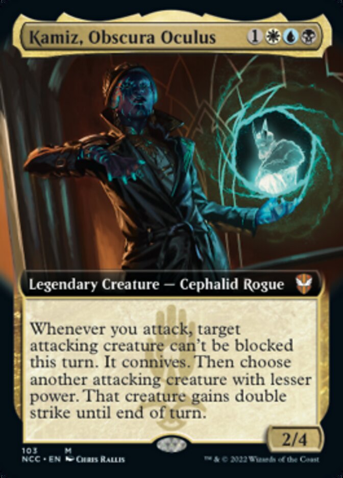 Kamiz, Obscura Oculus (Extended Art) [Streets of New Capenna Commander] MTG Single Magic: The Gathering | Red Claw Gaming