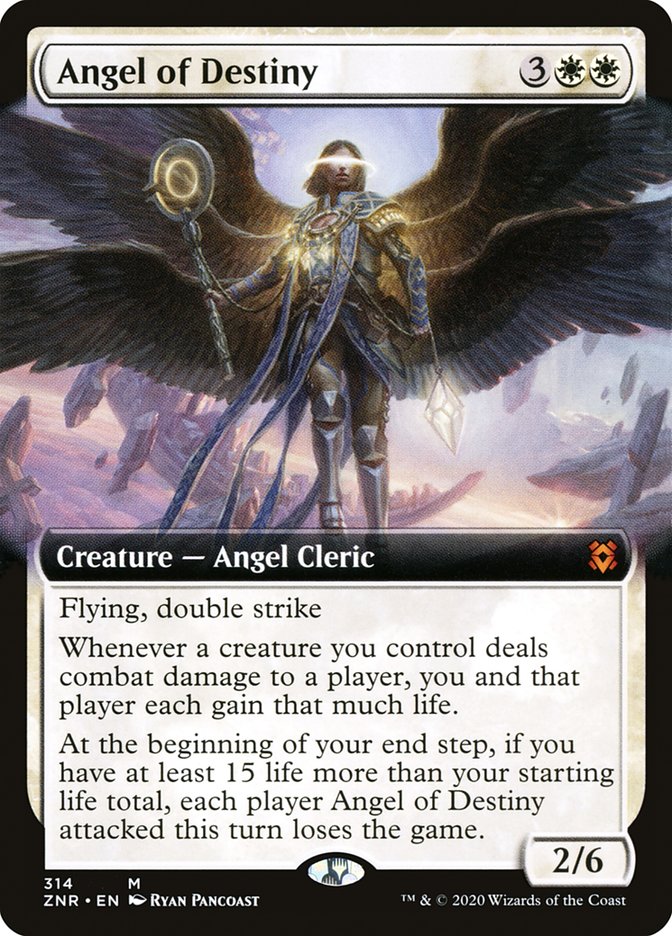 Angel of Destiny (Extended Art) [Zendikar Rising] MTG Single Magic: The Gathering | Red Claw Gaming