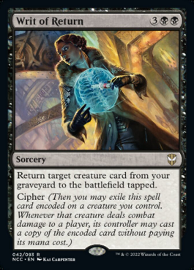 Writ of Return [Streets of New Capenna Commander] MTG Single Magic: The Gathering | Red Claw Gaming