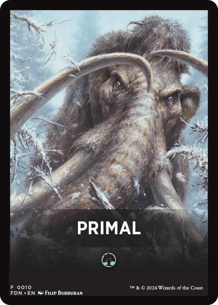 Primal Theme Card [Foundations Tokens] MTG Single Magic: The Gathering | Red Claw Gaming