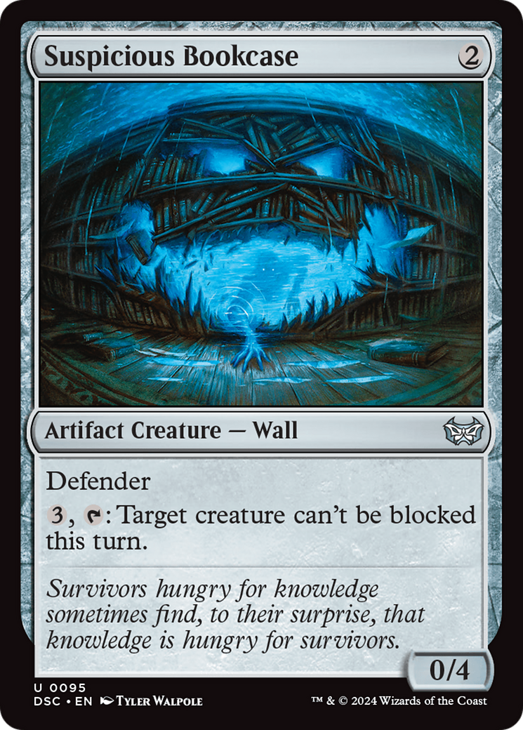 Suspicious Bookcase [Duskmourn: House of Horror Commander] MTG Single Magic: The Gathering | Red Claw Gaming