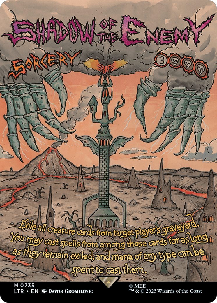 Shadow of the Enemy (Borderless Poster) [The Lord of the Rings: Tales of Middle-Earth] MTG Single Magic: The Gathering | Red Claw Gaming