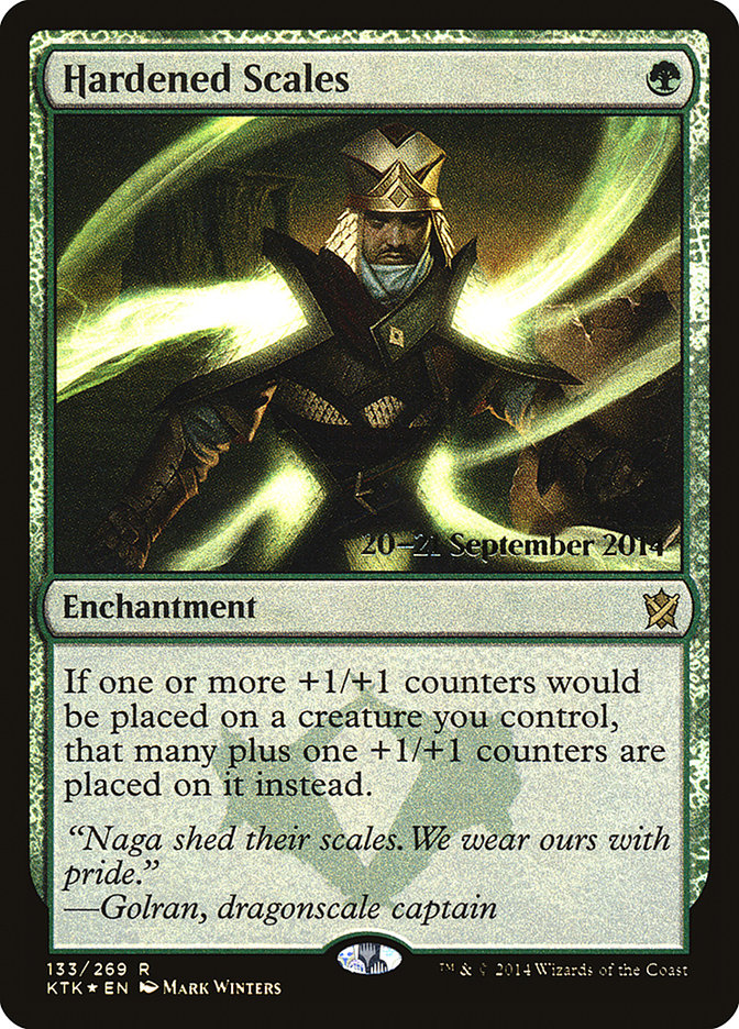 Hardened Scales [Khans of Tarkir Prerelease Promos] MTG Single Magic: The Gathering | Red Claw Gaming