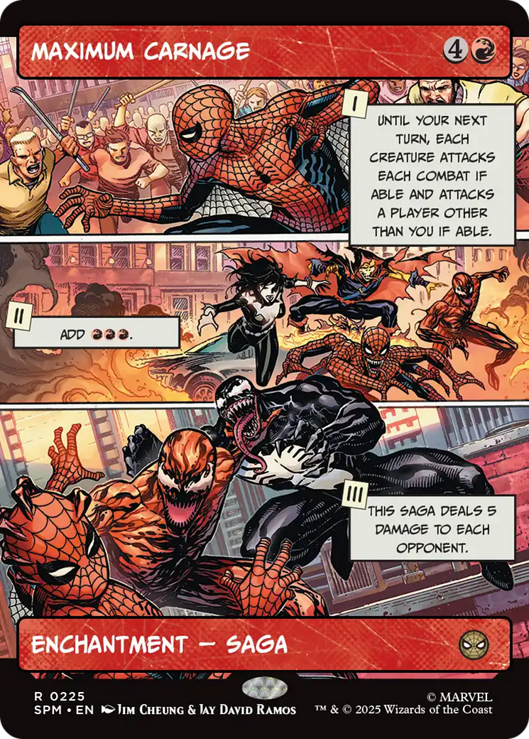 Maximum Carnage (Borderless) [Marvel's Spider-Man] MTG Single Magic: The Gathering | Red Claw Gaming