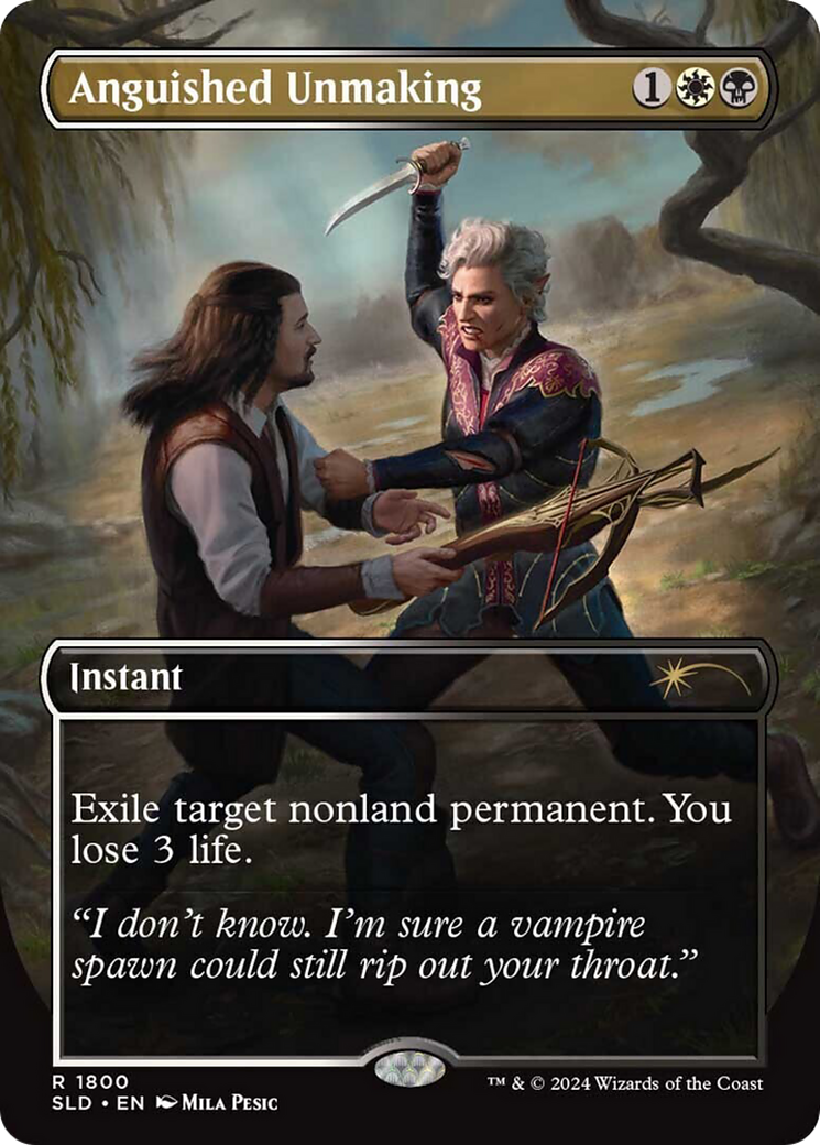 Anguished Unmaking (1800) (Rainbow Foil) [Secret Lair Drop Series] MTG Single Magic: The Gathering | Red Claw Gaming