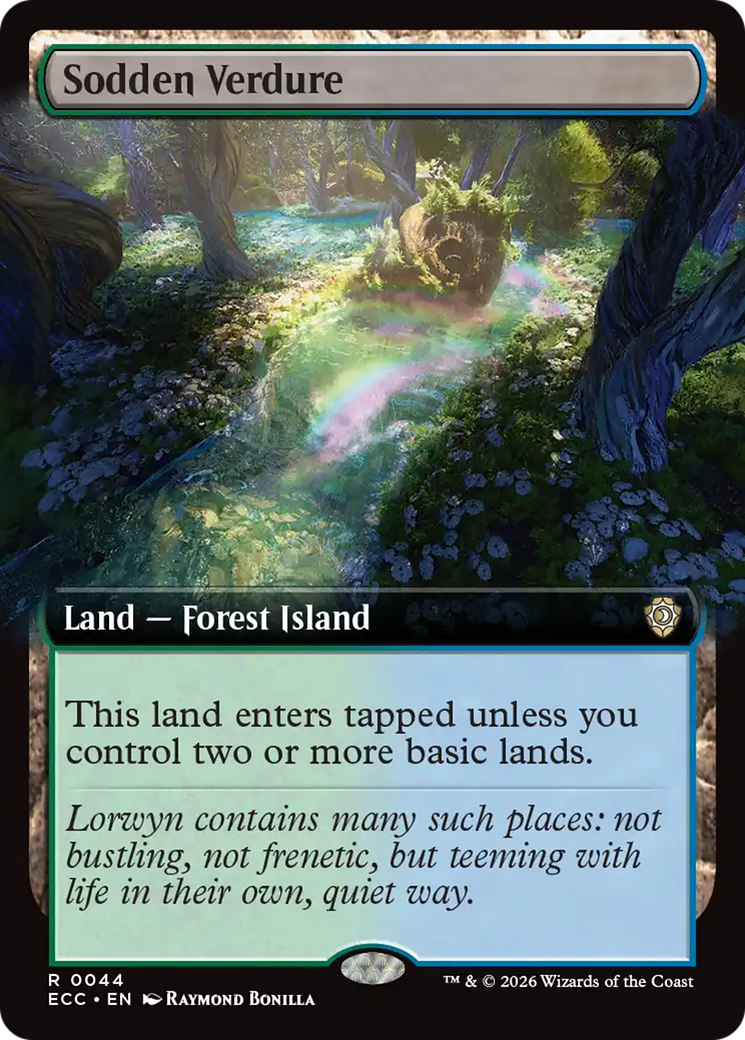 Sodden Verdure (Extended Art) [Lorwyn Eclipsed Commander] MTG Single Magic: The Gathering | Red Claw Gaming
