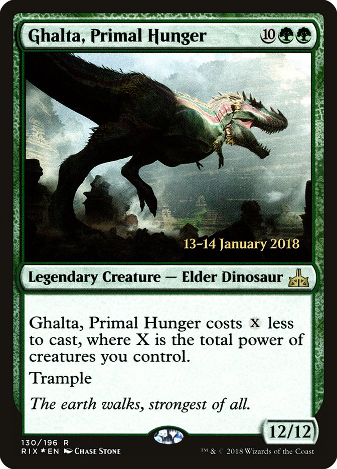 Ghalta, Primal Hunger [Rivals of Ixalan Prerelease Promos] MTG Single Magic: The Gathering | Red Claw Gaming