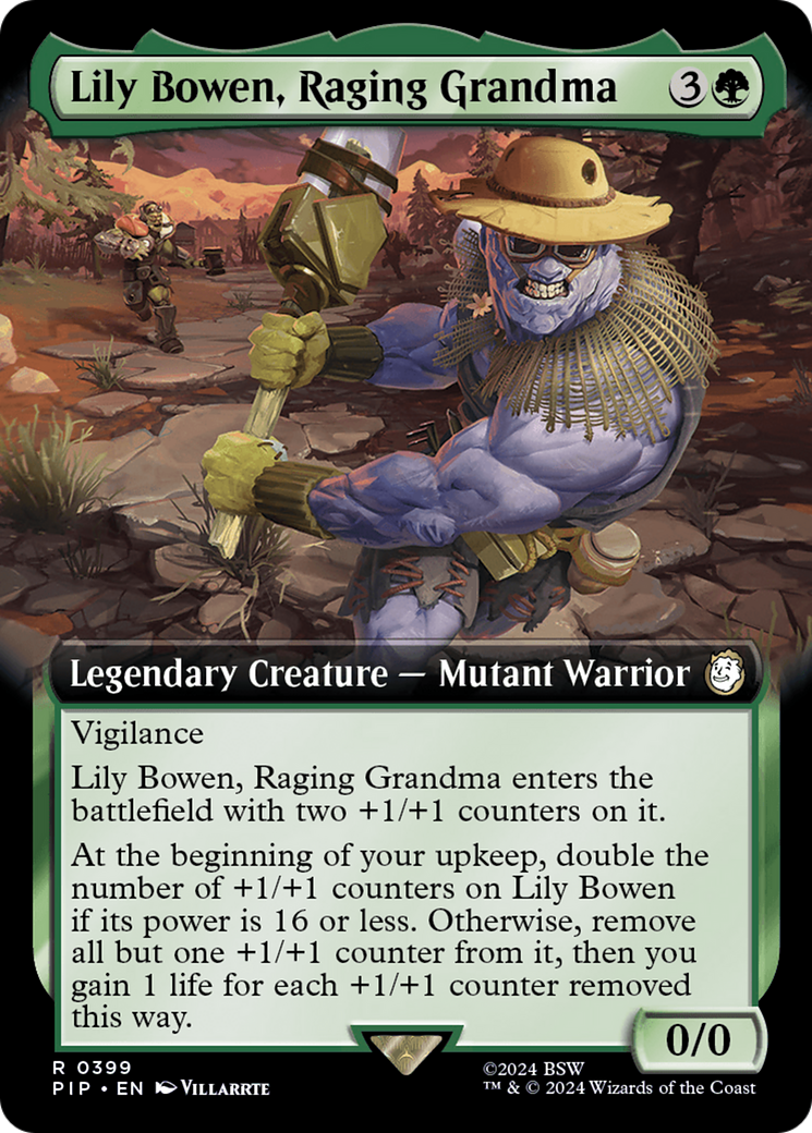 Lily Bowen, Raging Grandma (Extended Art) [Fallout] MTG Single Magic: The Gathering | Red Claw Gaming