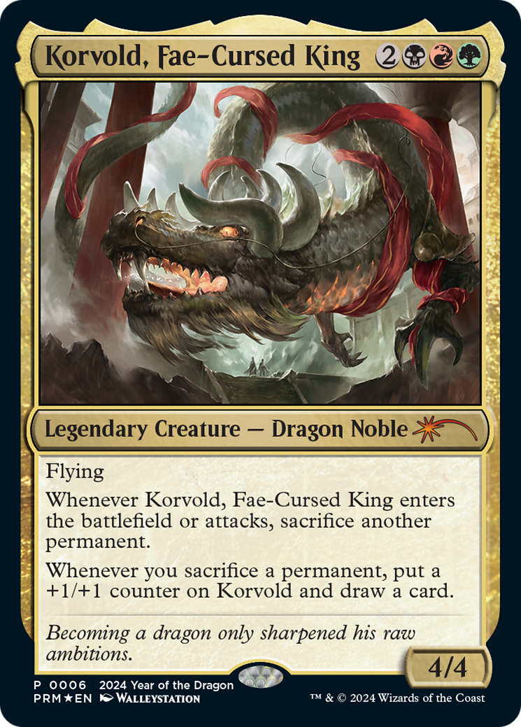 Korvold, Fae-Cursed King (Year of the Dragon 2024) [Standard Showdown Promos] MTG Single Magic: The Gathering | Red Claw Gaming