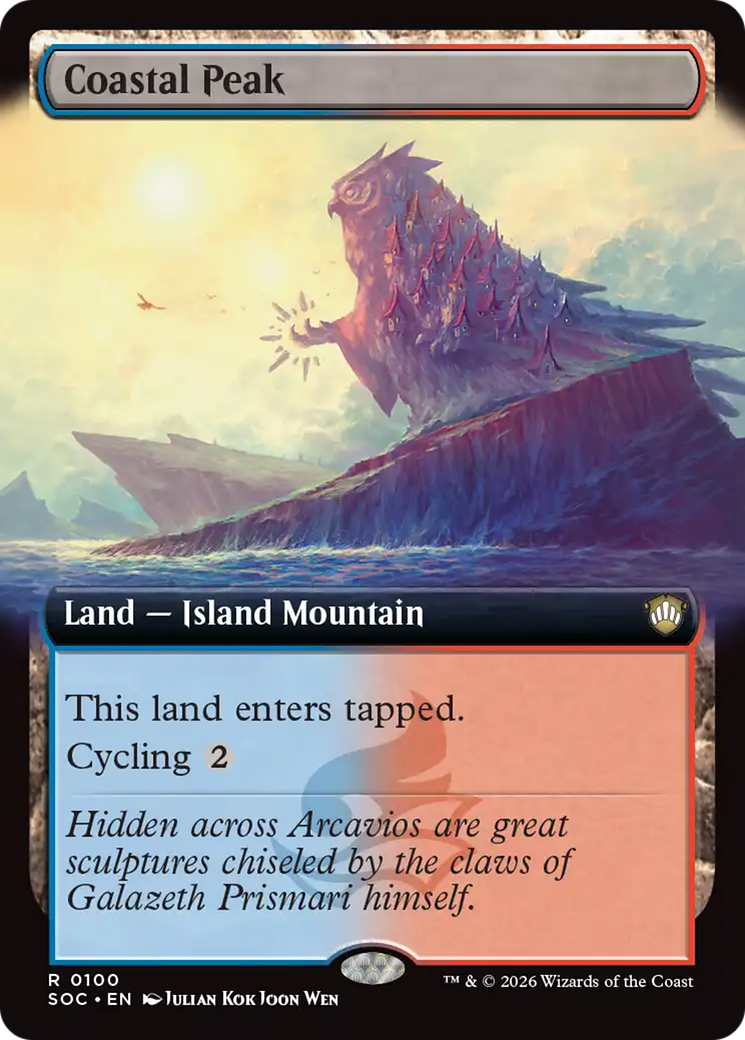 Coastal Peak (Extended Art) [Secrets of Strixhaven Commander] MTG Single Magic: The Gathering | Red Claw Gaming