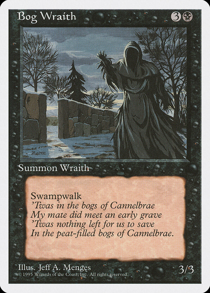 Bog Wraith [Fourth Edition] MTG Single Magic: The Gathering | Red Claw Gaming