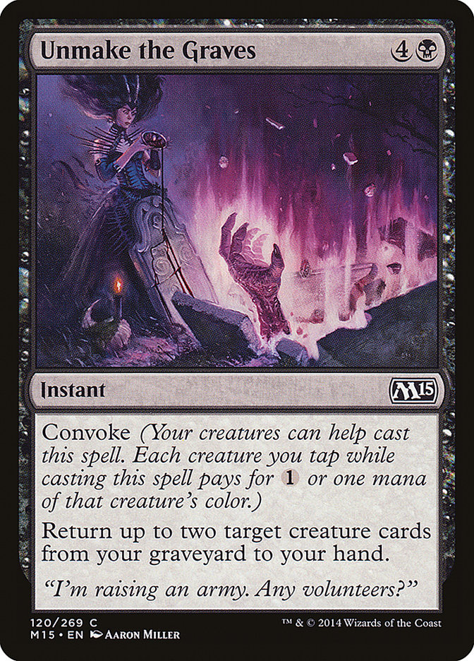 Unmake the Graves [Magic 2015] MTG Single Magic: The Gathering | Red Claw Gaming