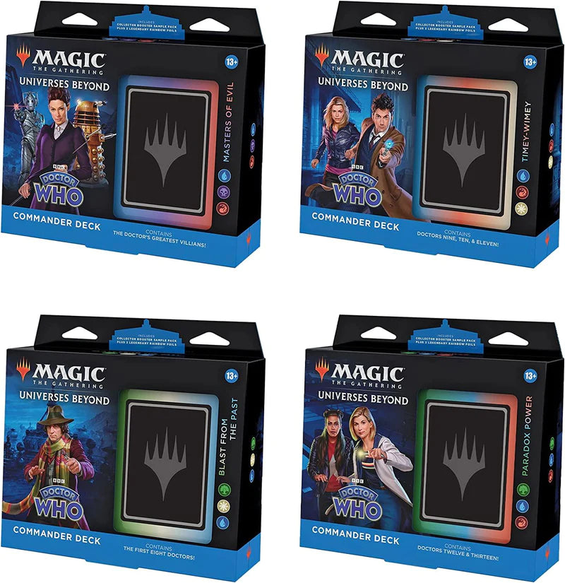DR WHO COMMANDER DECK SET OF 4 Sealed Magic the Gathering Wizards of the Coast    | Red Claw Gaming