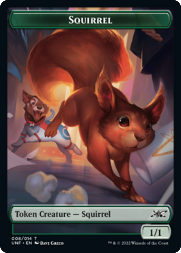 Squirrel // Treasure (013) Double-Sided Token [Unfinity Tokens] MTG Single Magic: The Gathering | Red Claw Gaming