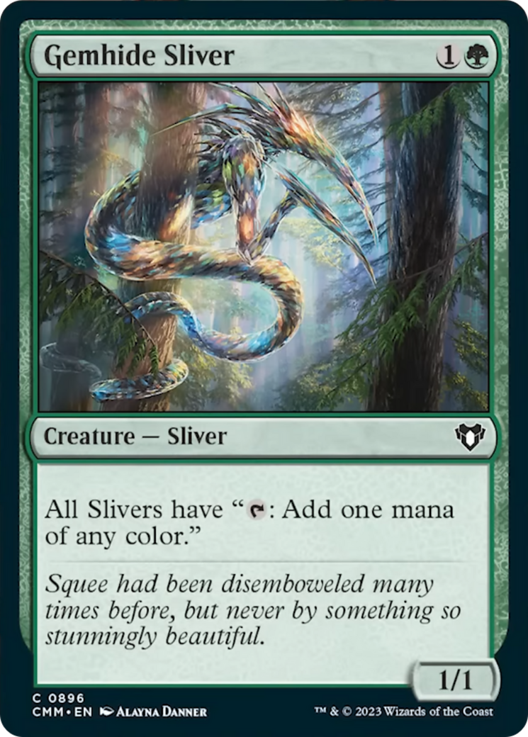 Gemhide Sliver [Commander Masters] MTG Single Magic: The Gathering | Red Claw Gaming