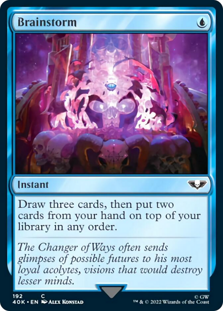 Brainstorm (Surge Foil) [Warhammer 40,000] MTG Single Magic: The Gathering | Red Claw Gaming