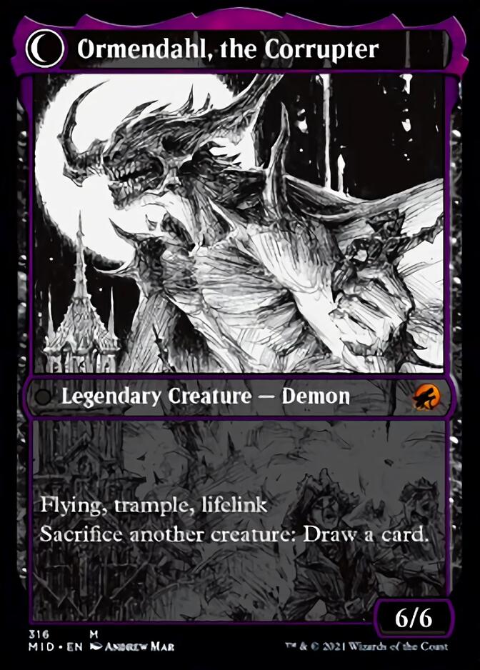 Jerren, Corrupted Bishop // Ormendahl, the Corrupted (Showcase Eternal Night) [Innistrad: Midnight Hunt] MTG Single Magic: The Gathering | Red Claw Gaming