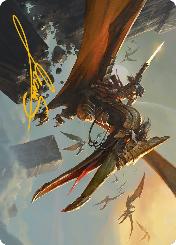 Skyhunter Strike Force Art Card (Gold-Stamped Signature) [Phyrexia: All Will Be One Art Series] MTG Single Magic: The Gathering | Red Claw Gaming