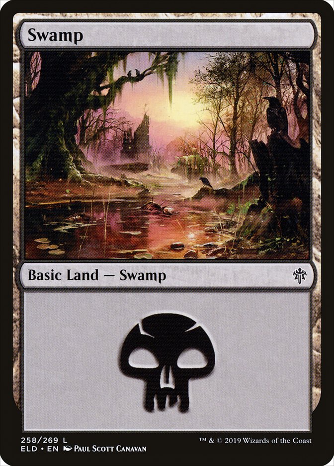Swamp (258) [Throne of Eldraine] MTG Single Magic: The Gathering | Red Claw Gaming