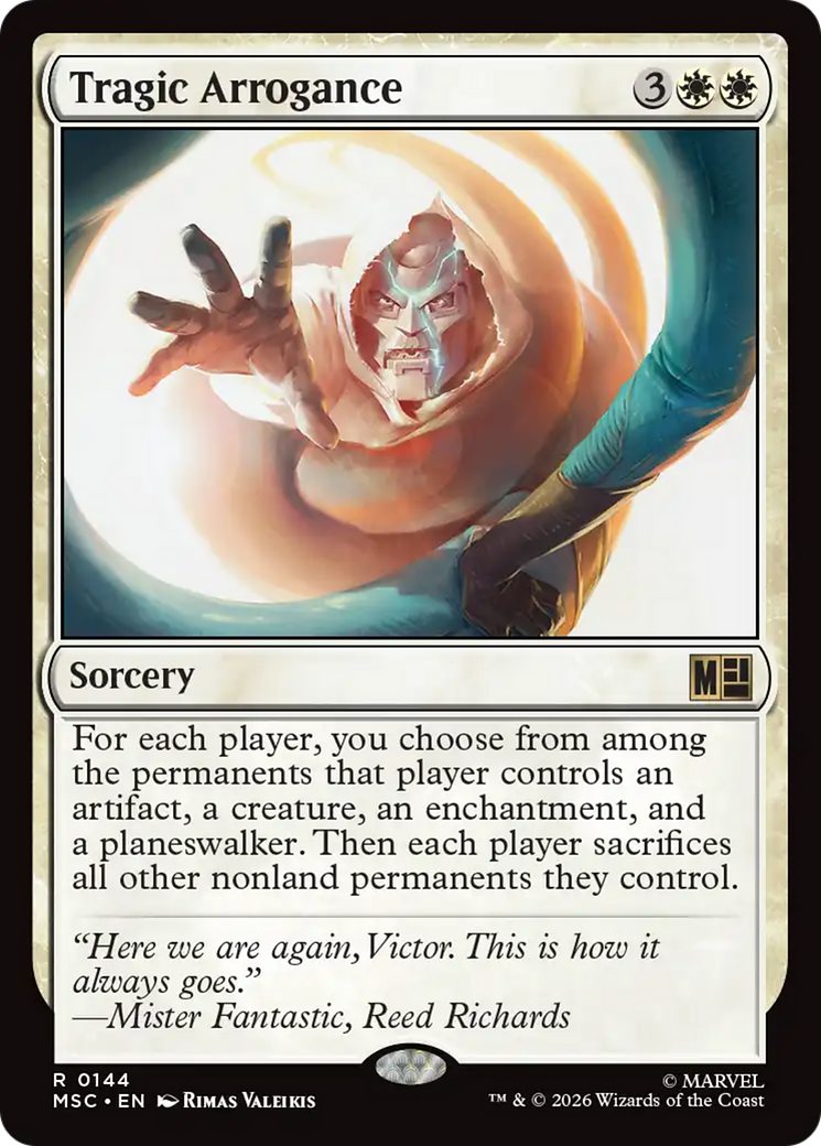 Tragic Arrogance (Surge Foil) [Marvel Super Heroes Commander] | Red Claw Gaming