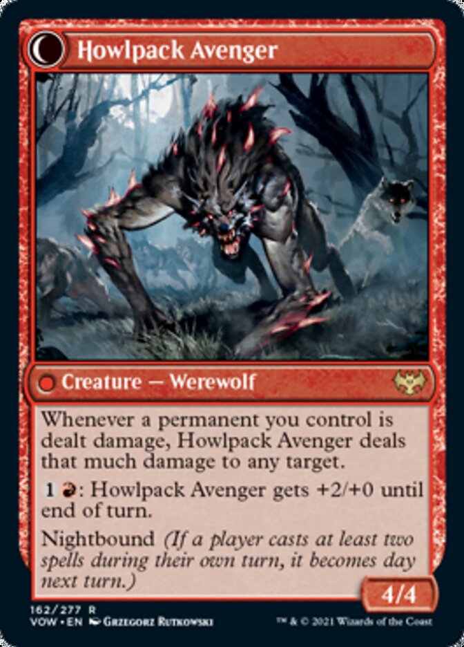 Ill-Tempered Loner // Howlpack Avenger [Innistrad: Crimson Vow] MTG Single Magic: The Gathering | Red Claw Gaming