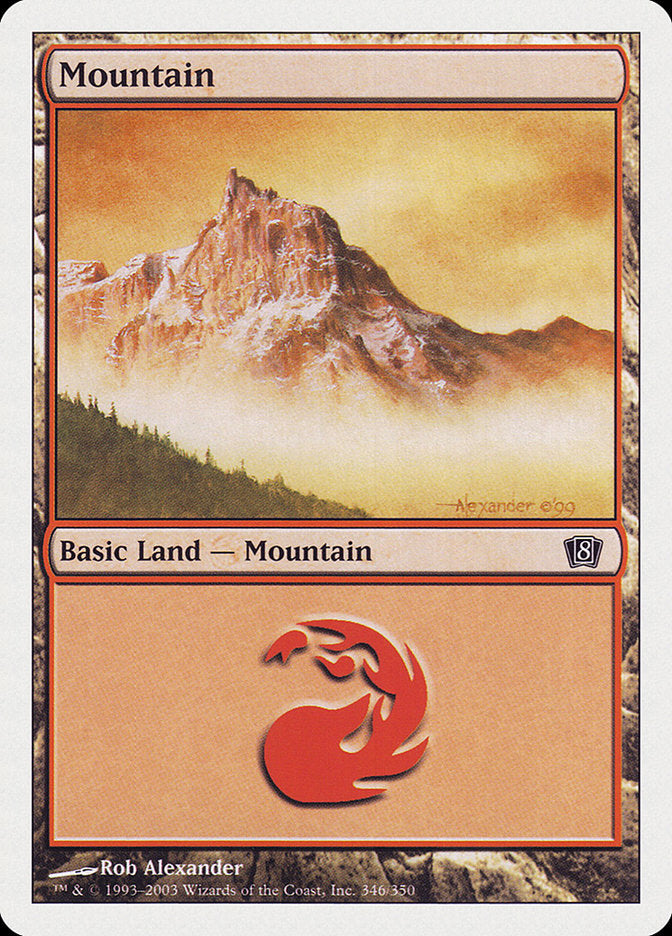 Mountain (346) [Eighth Edition] MTG Single Magic: The Gathering | Red Claw Gaming