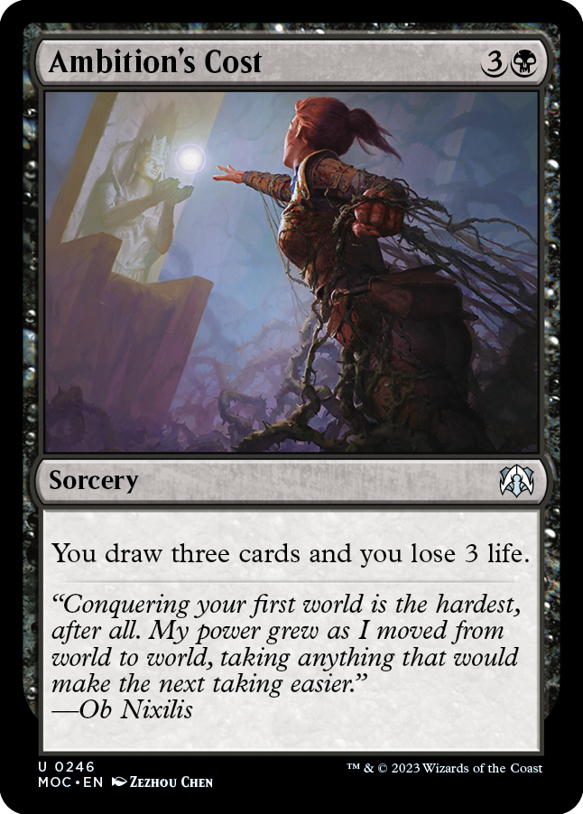 Ambition's Cost [March of the Machine Commander] MTG Single Magic: The Gathering | Red Claw Gaming