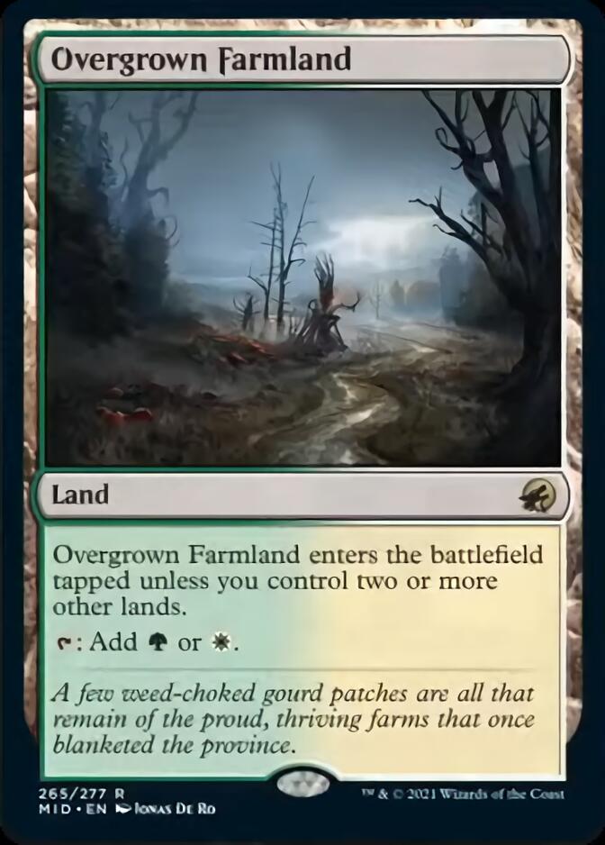 Overgrown Farmland [Innistrad: Midnight Hunt] MTG Single Magic: The Gathering | Red Claw Gaming