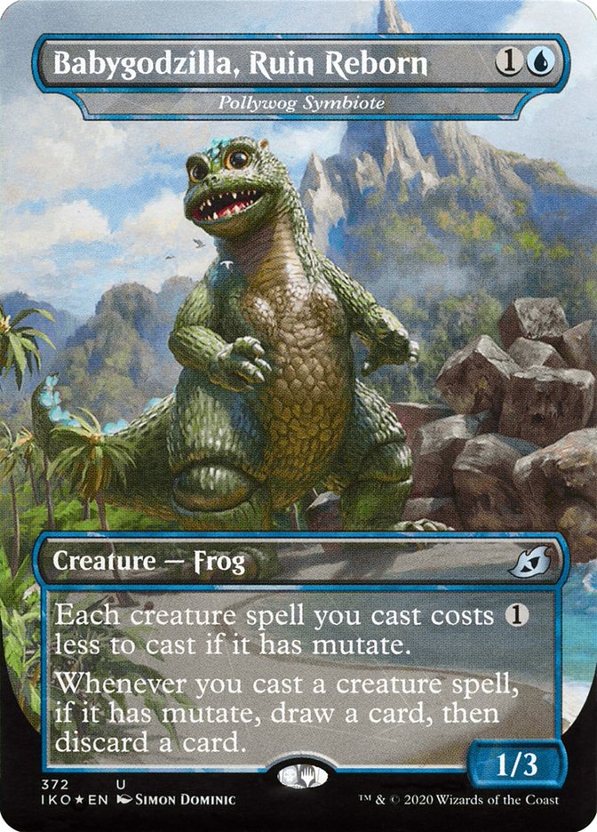 Pollywog Symbiote - Babygodzilla, Ruin Reborn (Godzilla Series) [Ikoria: Lair of Behemoths] MTG Single Magic: The Gathering | Red Claw Gaming