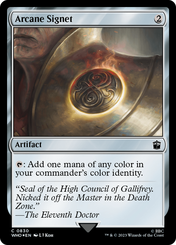 Arcane Signet (Surge Foil) [Doctor Who] MTG Single Magic: The Gathering | Red Claw Gaming