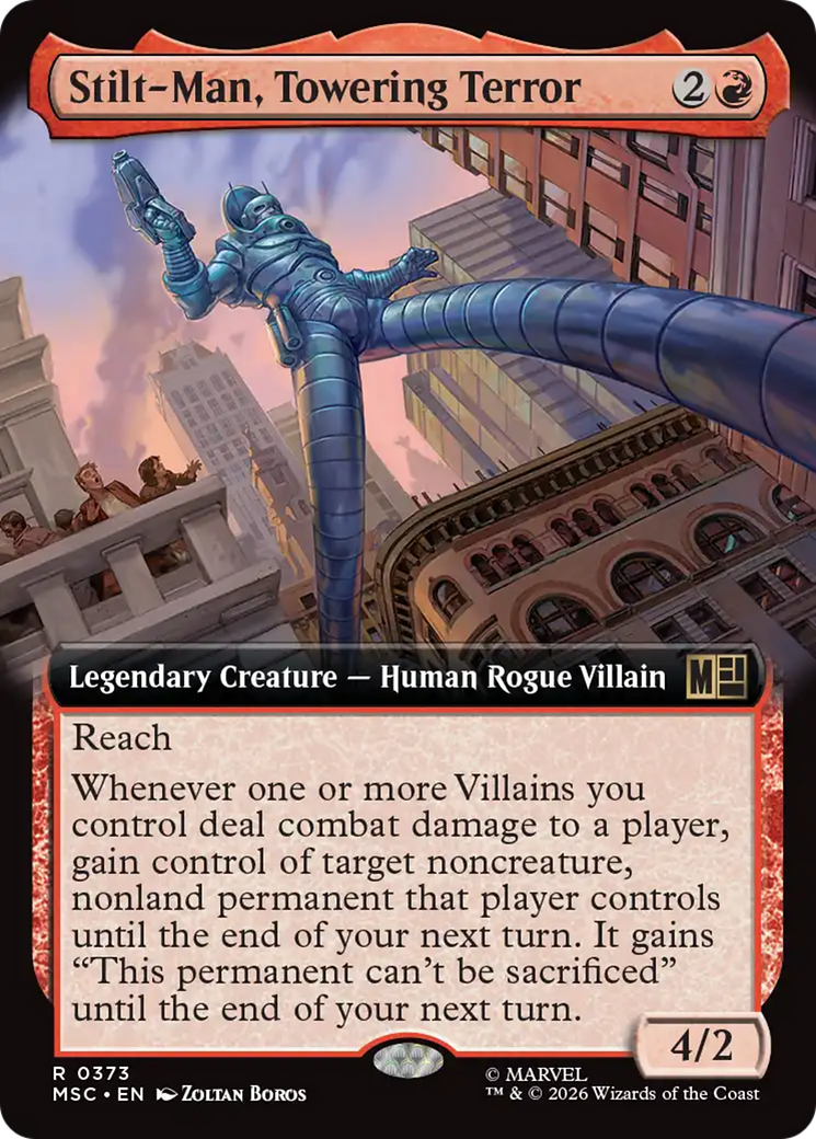 Stilt-Man, Towering Terror (Extended Art) [Marvel Super Heroes Commander] | Red Claw Gaming