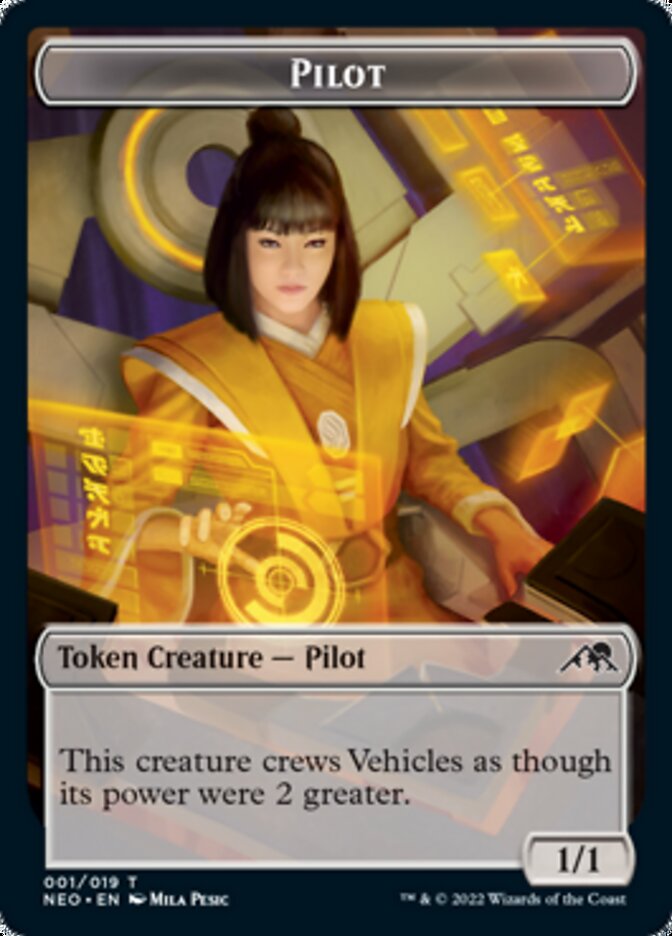 Samurai // Pilot Double-Sided Token [Kamigawa: Neon Dynasty Tokens] MTG Single Magic: The Gathering | Red Claw Gaming
