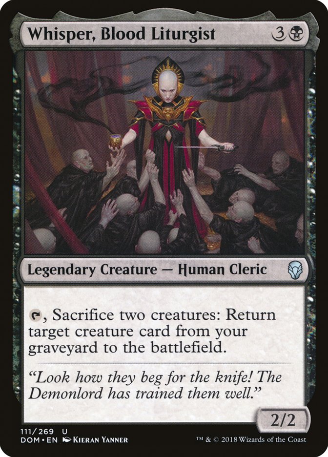 Whisper, Blood Liturgist [Dominaria] MTG Single Magic: The Gathering | Red Claw Gaming