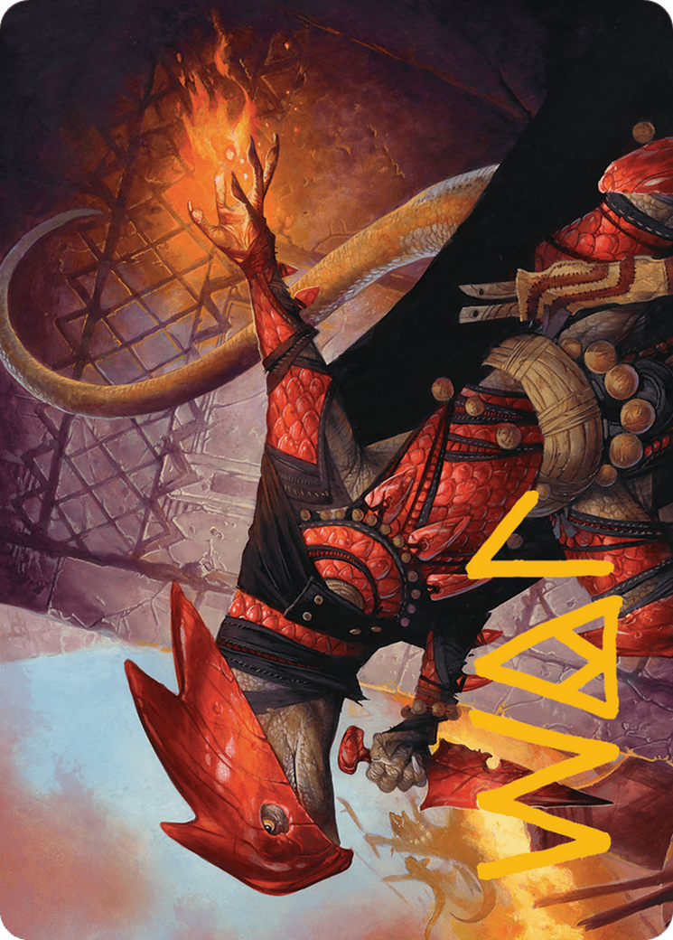 Cindering Cutthroat Art Card (Gold-Stamped Signature) [Bloomburrow Art Series] MTG Single Magic: The Gathering    | Red Claw Gaming