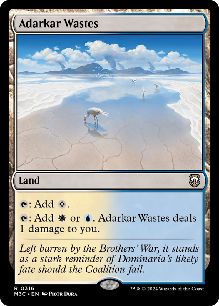 Adarkar Wastes (Ripple Foil) [Modern Horizons 3 Commander] MTG Single Magic: The Gathering | Red Claw Gaming