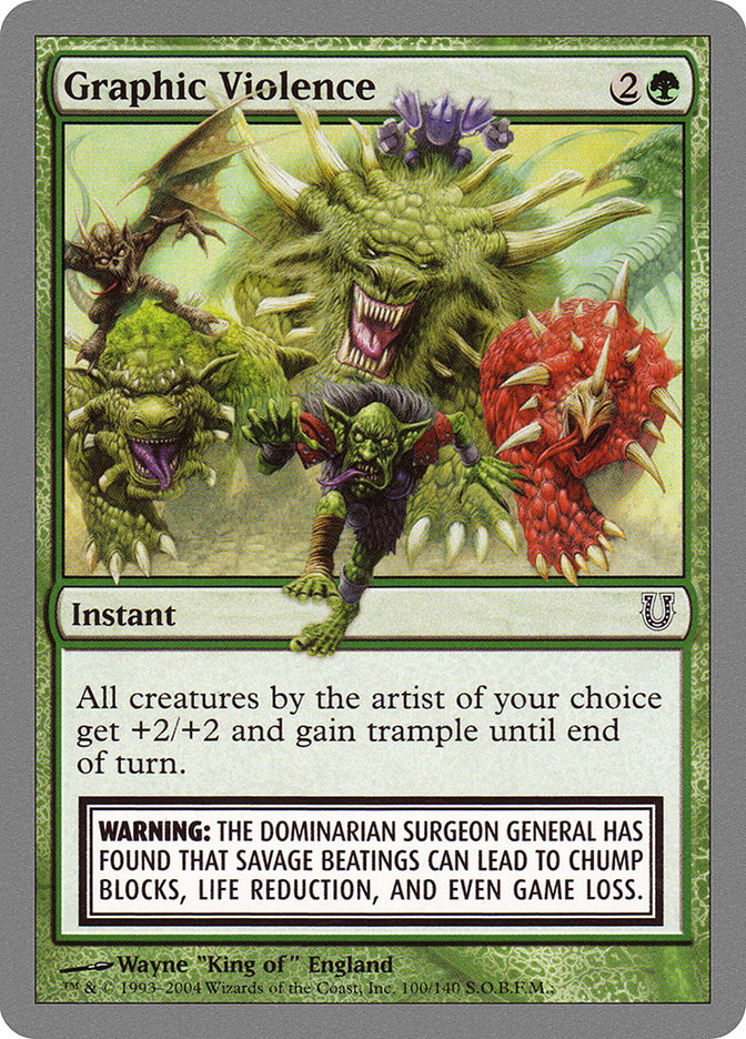 Graphic Violence [Unhinged] MTG Single Magic: The Gathering | Red Claw Gaming