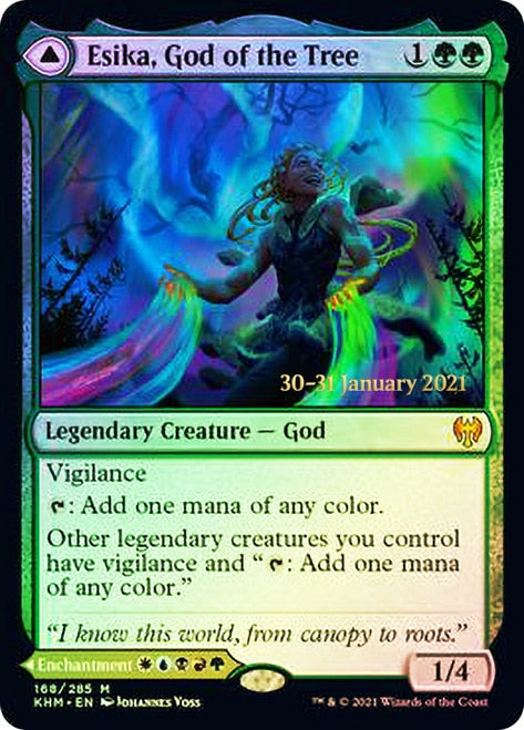 Esika, God of the Tree // The Prismatic Bridge [Kaldheim Prerelease Promos] MTG Single Magic: The Gathering | Red Claw Gaming