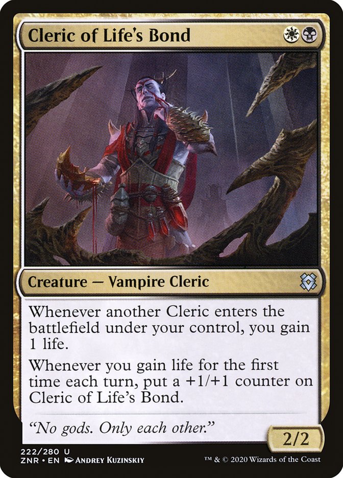 Cleric of Life's Bond [Zendikar Rising] MTG Single Magic: The Gathering | Red Claw Gaming
