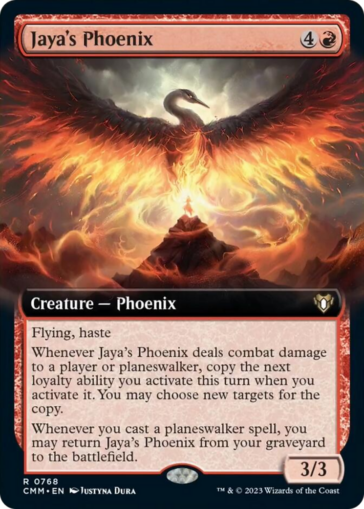 Jaya's Phoenix (Extended Art) [Commander Masters] MTG Single Magic: The Gathering    | Red Claw Gaming