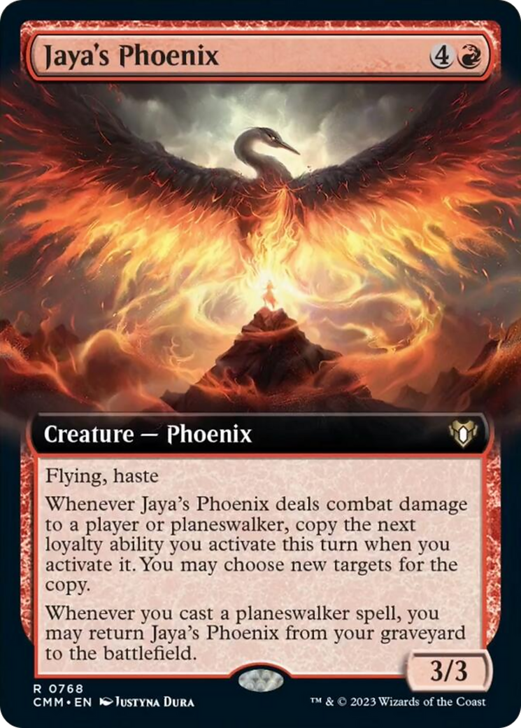 Jaya's Phoenix (Extended Art) [Commander Masters] MTG Single Magic: The Gathering | Red Claw Gaming