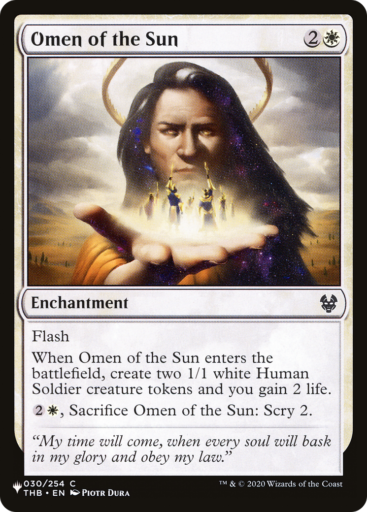 Omen of the Sun [The List] MTG Single Magic: The Gathering | Red Claw Gaming